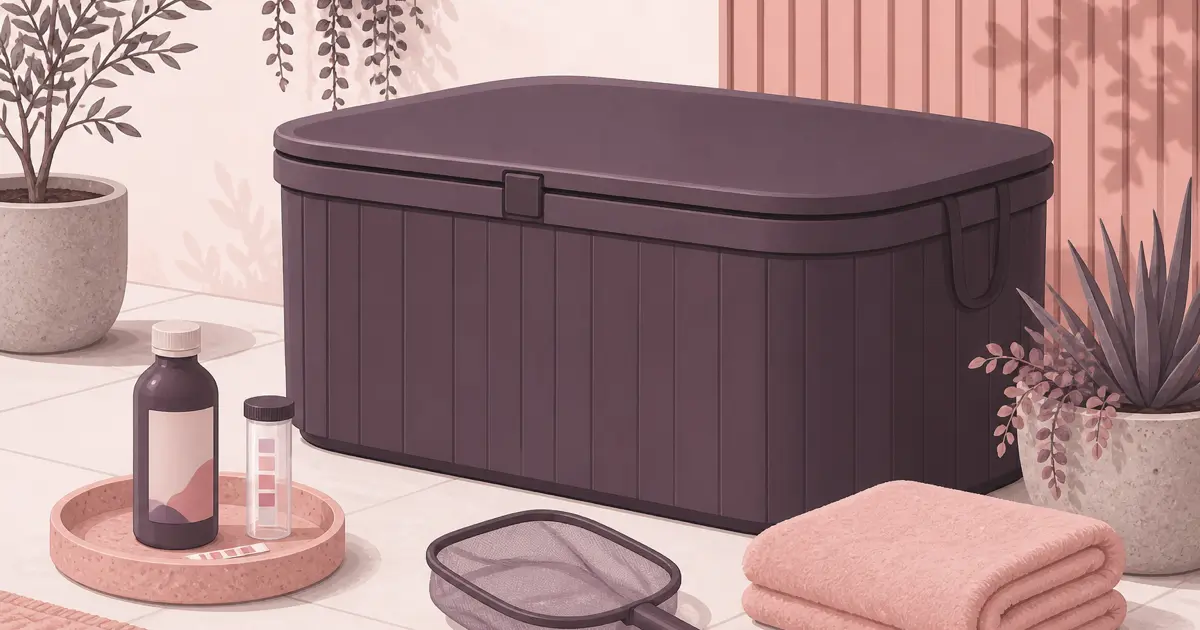 Flat illustration for Cold Plunge Water Sanitation: A Simple Home Water-Care Routine